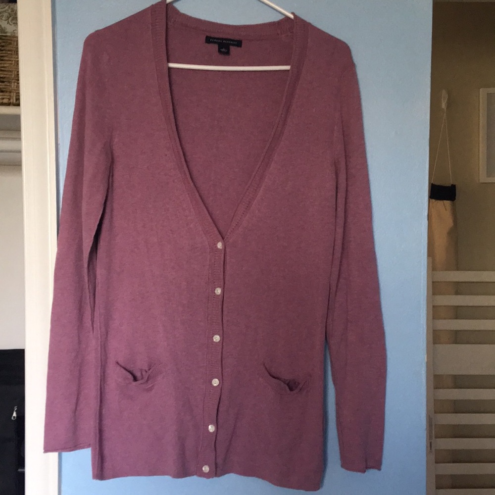 Purple Banana Republic cardigan